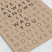"I have always know it was you" - Single Greeting Cards in Kraft by Rosana Laiz Blursbyai - Close-Up