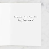 "I Love Coffee" - Single Greeting Cards in Blush by Leah Bisch - Interior