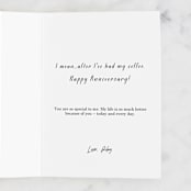"I Love Coffee" - Single Greeting Cards in Blush by Leah Bisch - Customizable Interior Example