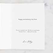 "Overlapping Love" - Single Greeting Cards in Blush by Betsy Siber - Customizable Interior Example