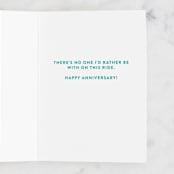 "In Tandem" - Single Greeting Cards in Mint by Laura Moyer - Interior
