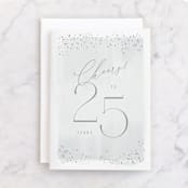 "Happy 25th Anniversary!" - Single Greeting Cards in Cloud by Kristie Kern - Front