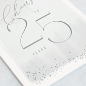 "Happy 25th Anniversary!" - Single Greeting Cards in Cloud by Kristie Kern - Close-Up