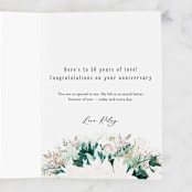 "Happy 50th Anniversary!" - Single Greeting Cards in Greenery by Phrosné Barwood - Customizable Interior Example