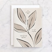 "Grow Together" - Single Greeting Cards in Natural by Robert and Stella - Front
