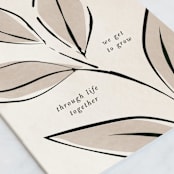 "Grow Together" - Single Greeting Cards in Natural by Robert and Stella - Close-Up