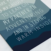 "Travel Together" - Single Greeting Cards in Aquamarine by Zani van Zyl - Close-Up
