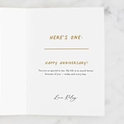 "Marry You Again" - Single Greeting Cards in Blush by Louise Kay - Customizable Interior Example