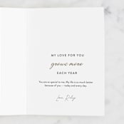 "Evergrowing Love" - Single Greeting Cards in Evergreen by Roopali - Customizable Interior Example
