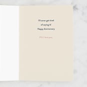"I Love You" - Single Greeting Cards in Beige by Pixel and Hank - Interior