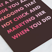 "lucky dude" - Single Greeting Cards in Dark Chocolate by Maja Cunningham - Close-Up