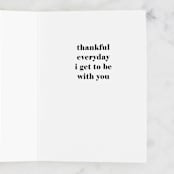 "The very luckiest" - Single Greeting Cards in Charcoal by Amy Kross - Interior