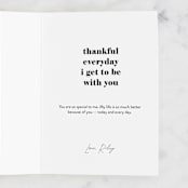 "The very luckiest" - Single Greeting Cards in Charcoal by Amy Kross - Customizable Interior Example