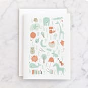 "Alphabet Baby" - Single Greeting Cards in Sky by Angela Thompson - Front