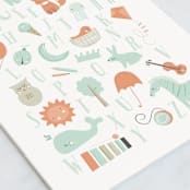 "Alphabet Baby" - Single Greeting Cards in Sky by Angela Thompson - Close-Up
