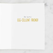 "Egg-cellent friend" - Single Greeting Cards in Bluebell by Jana Volfova - Interior