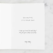"Pup Party" - Single Greeting Cards in Sky by Everett Paper Goods - Customizable Interior Example
