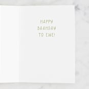 "herd there'd be cake" - Single Greeting Cards in Grass by Leanne Friedberg - Interior
