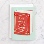 "The Ways I Love you" - Single Greeting Cards in Holly by Itsy Belle Studio - Front
