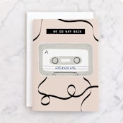 "Way back" - Single Greeting Cards in Beige by Maja Cunningham - Front