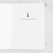 "Goooo Wild" - Single Greeting Cards in Blush by Kristen Smith - Interior