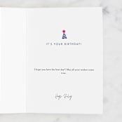 "Goooo Wild" - Single Greeting Cards in Blush by Kristen Smith - Customizable Interior Example