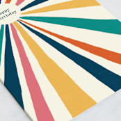 "Vintage Sunburst" - Single Greeting Cards in Rainbow by Kristen Knechtel - Close-Up