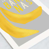 "Bananas" - Single Greeting Cards in Banana by Rebecca Durflinger - Close-Up