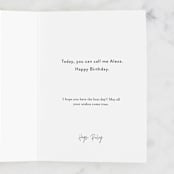 "ALEXA" - Single Greeting Cards in Ocean by Creo Study - Customizable Interior Example