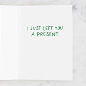 "Cat Box" - Single Greeting Cards in Grass by Genna Blackburn - Interior