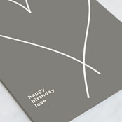 "Golden Heart on Gray" - Single Greeting Cards in Grey by Coit Creative - Close-Up