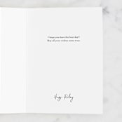 "Happy Birthday Abstract Modern" - Single Greeting Cards in Cream by Half Pint Studio - Customizable Interior Example