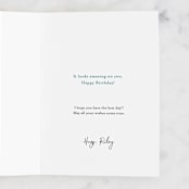 "50th Birthday" - Single Greeting Cards in Denim by Gia Graham - Customizable Interior Example