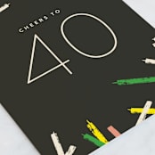 "Happy 40th Birthday!" - Single Greeting Cards in Bright Mix by Oscar and Emma - Karly Depew - Close-Up