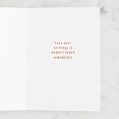 "Pawsitively Purrfect" - Single Greeting Cards in Papaya by Everett Paper Goods - Interior