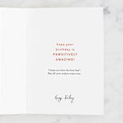 "Pawsitively Purrfect" - Single Greeting Cards in Papaya by Everett Paper Goods - Customizable Interior Example