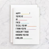"You Said It" - Single Greeting Cards in Colorful by mo kelley - Front