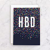 "Sprinkled" - Single Greeting Cards in Sparkly by Hooray Creative - Front