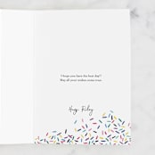 "Sprinkled" - Single Greeting Cards in Sparkly by Hooray Creative - Customizable Interior Example
