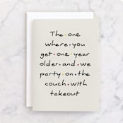 "Friends" - Single Greeting Cards in Cream by Maja Cunningham - Front
