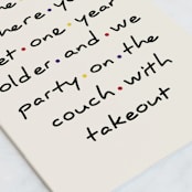 "Friends" - Single Greeting Cards in Cream by Maja Cunningham - Close-Up