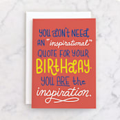 "Inspiration" - Single Greeting Cards in Rust by Katie Zimpel - Front