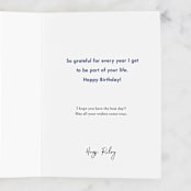"Inspiration" - Single Greeting Cards in Rust by Katie Zimpel - Customizable Interior Example