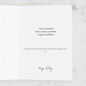 "fantastaco" - Single Greeting Cards in Black Olive by Tanya Lee of Frooted Design - Customizable Interior Example