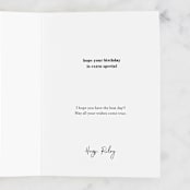 "So Extra" - Single Greeting Cards in Navy by Karen Kaul - Customizable Interior Example