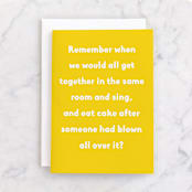 "Wild Birthdays of the Past" - Single Greeting Cards in Sun by Charter Oaks Creative - Front