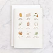 "Just for You" - Single Greeting Cards in Sand by Carolyn Kach - Front