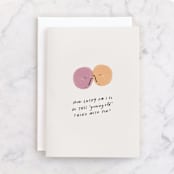 "Darlin'" - Single Greeting Cards in Rose by Chelsea Petaja - Front