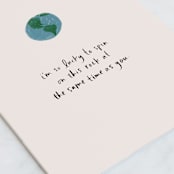 "Spinning Rock" - Single Greeting Cards in Earth by Chelsea Petaja - Close-Up