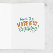 "Wonderful" - Single Greeting Cards in Denim by Emily Skinner - Interior